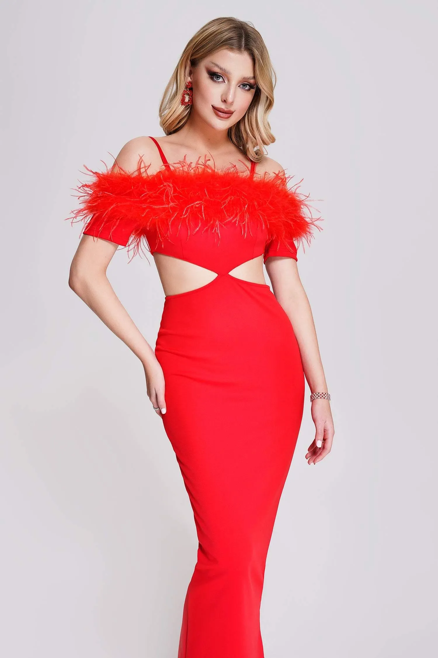 Nivia Feather Midi Bandage Dress, M sold by Bella Barnett product image thumbnail 2
