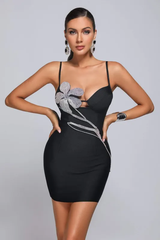 Barabal Diamante Mini Bandage Dress, S sold by Bella Barnett