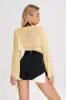 Isata Mesh Crop Top - Yellow, L sold by Bella Barnett