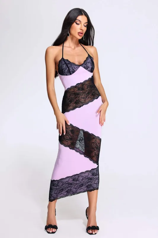 Farin Lace Patchwork Dress, L sold by Bella Barnett