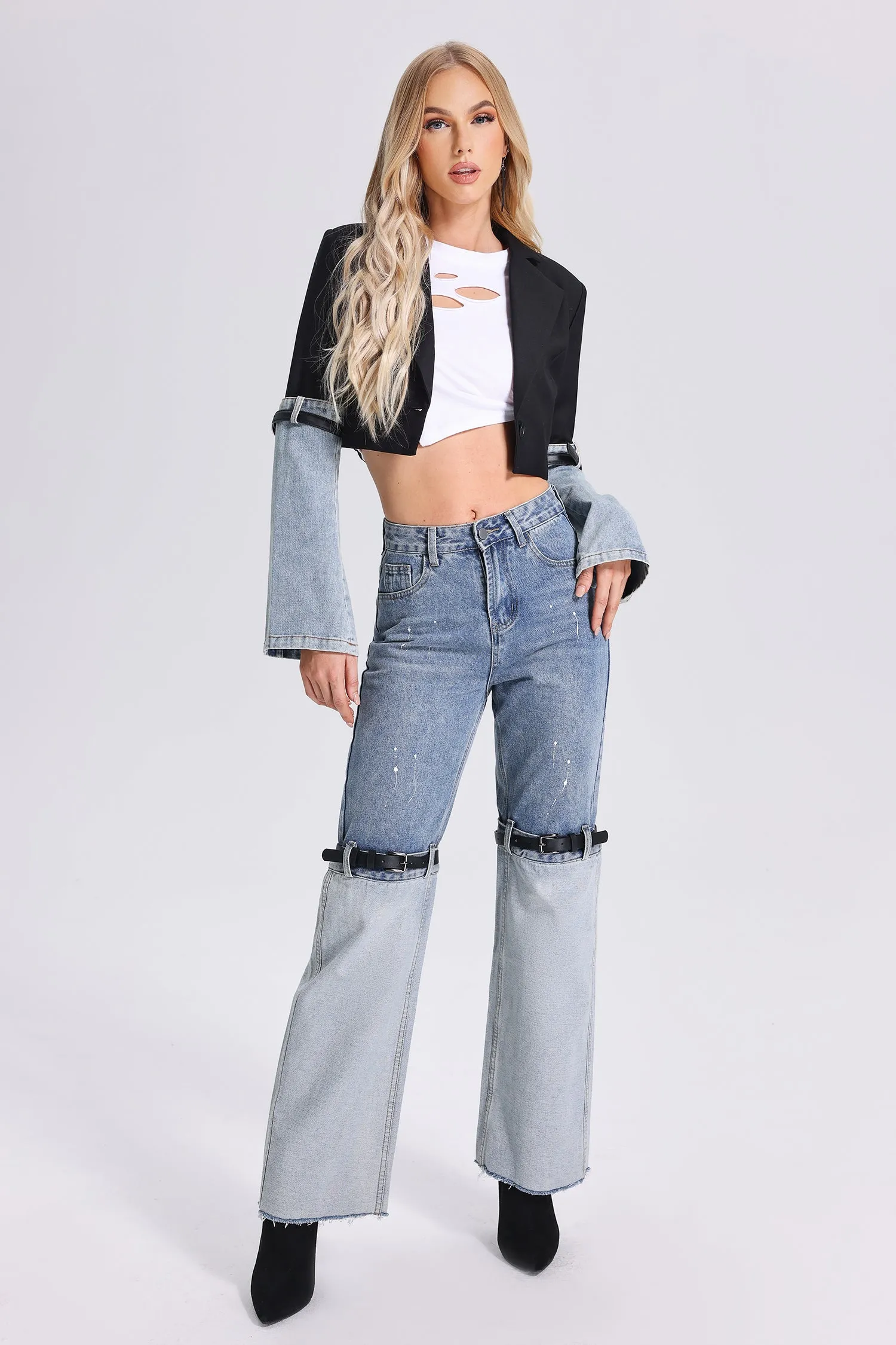 Neela Patchwork Jeans, L sold by Bella Barnett product image thumbnail 2