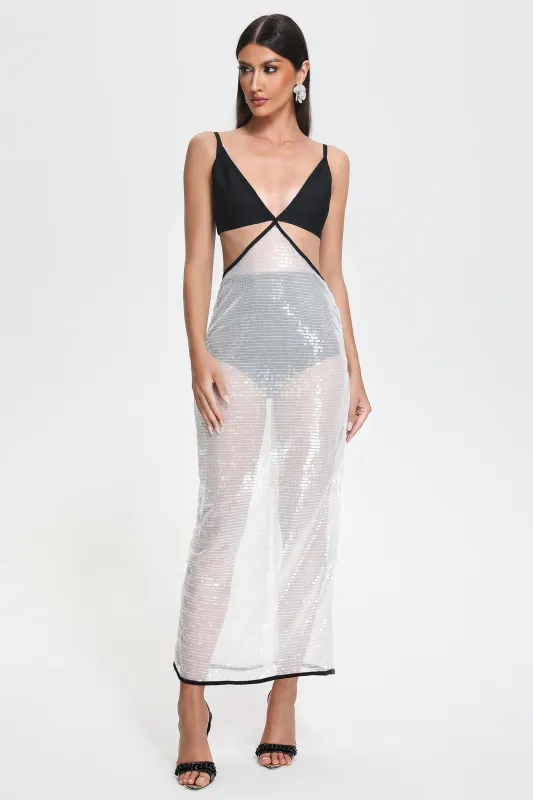 Jensen Cutout Sequin Midi Bandage Dress, M sold by Bella Barnett