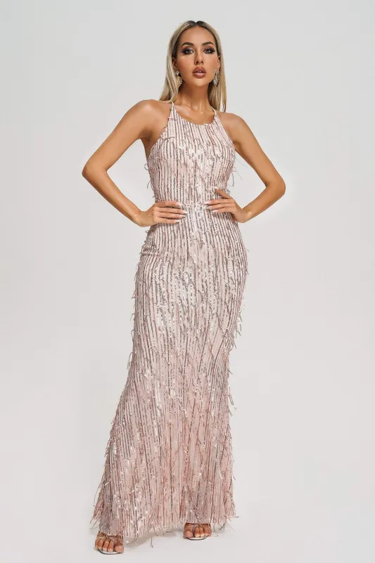 Verena Sequin Tassel Maxi Dress, L sold by Bella Barnett