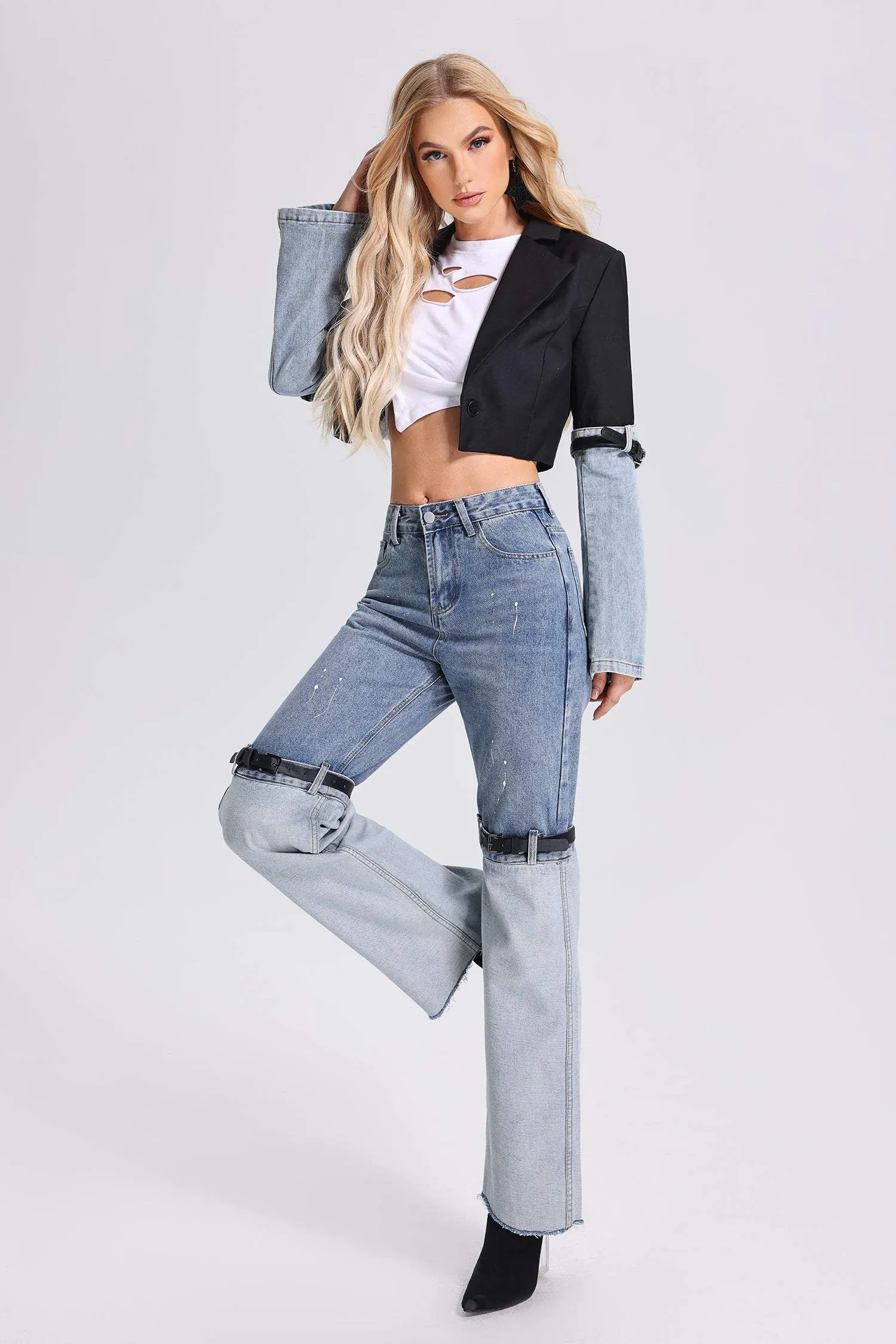 Merire Denim Patchwork Jacket, L sold by Bella Barnett product image thumbnail 2