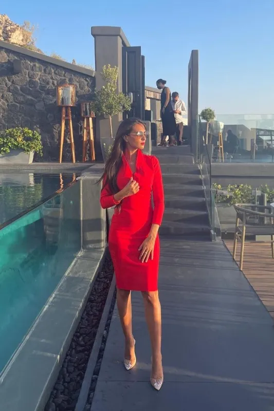 Persephone Bandage Dress - Red, S sold by Bella Barnett