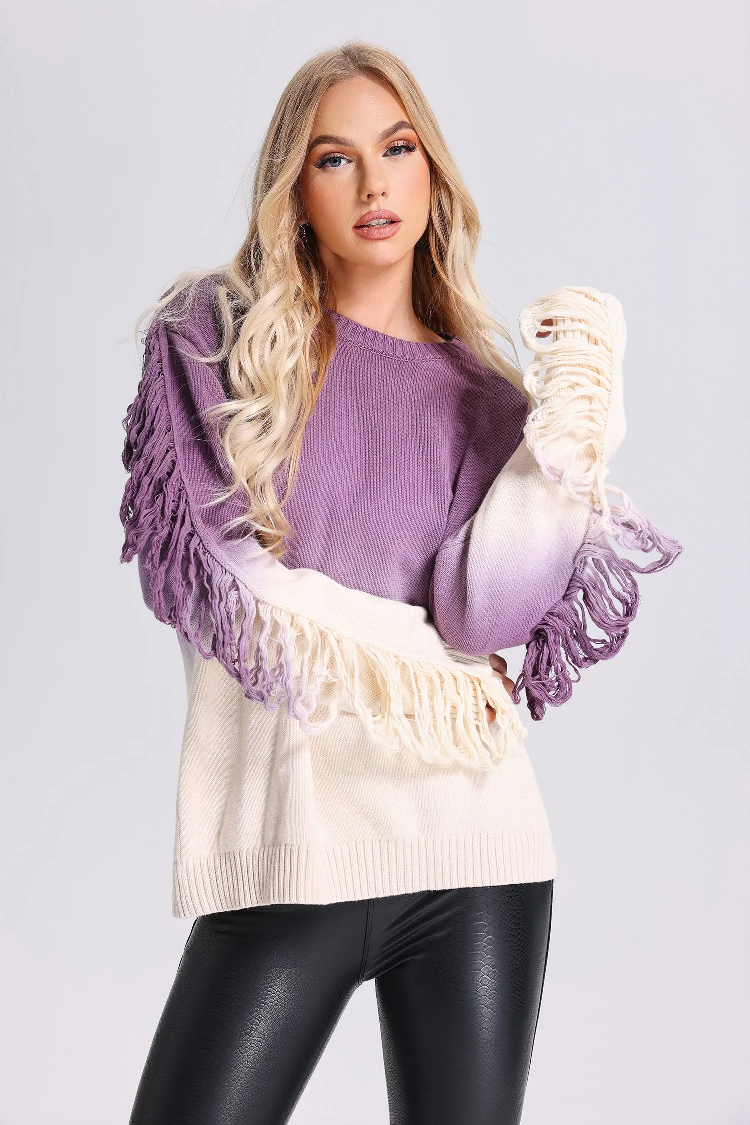 Persia Gradient Tassel Sweater sold by Bella Barnett