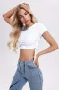 Laurel Ruched Top - White, S sold by Bella Barnett