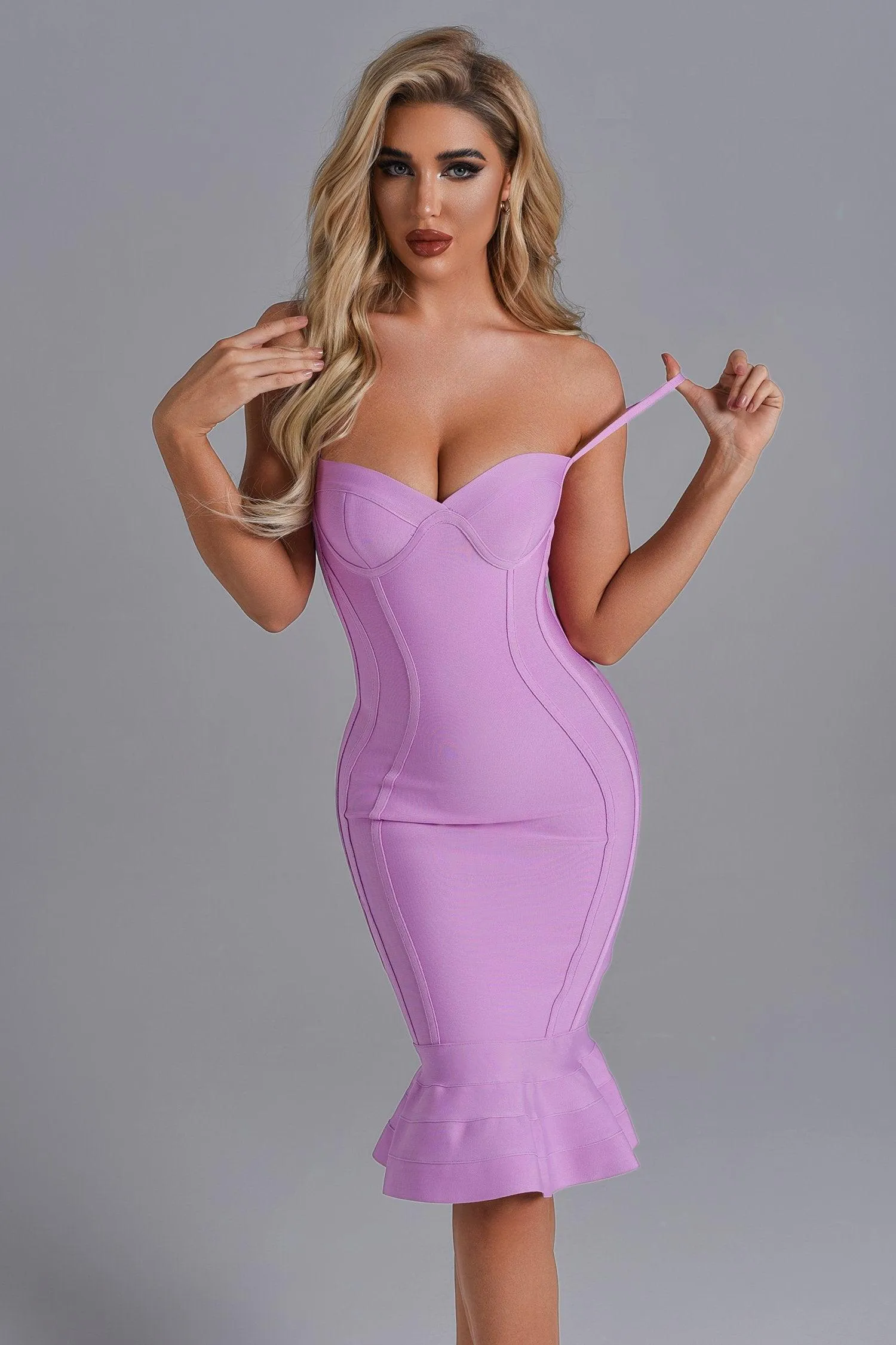 Blake Mini Bandage Dress, Purple / S sold by Bella Barnett