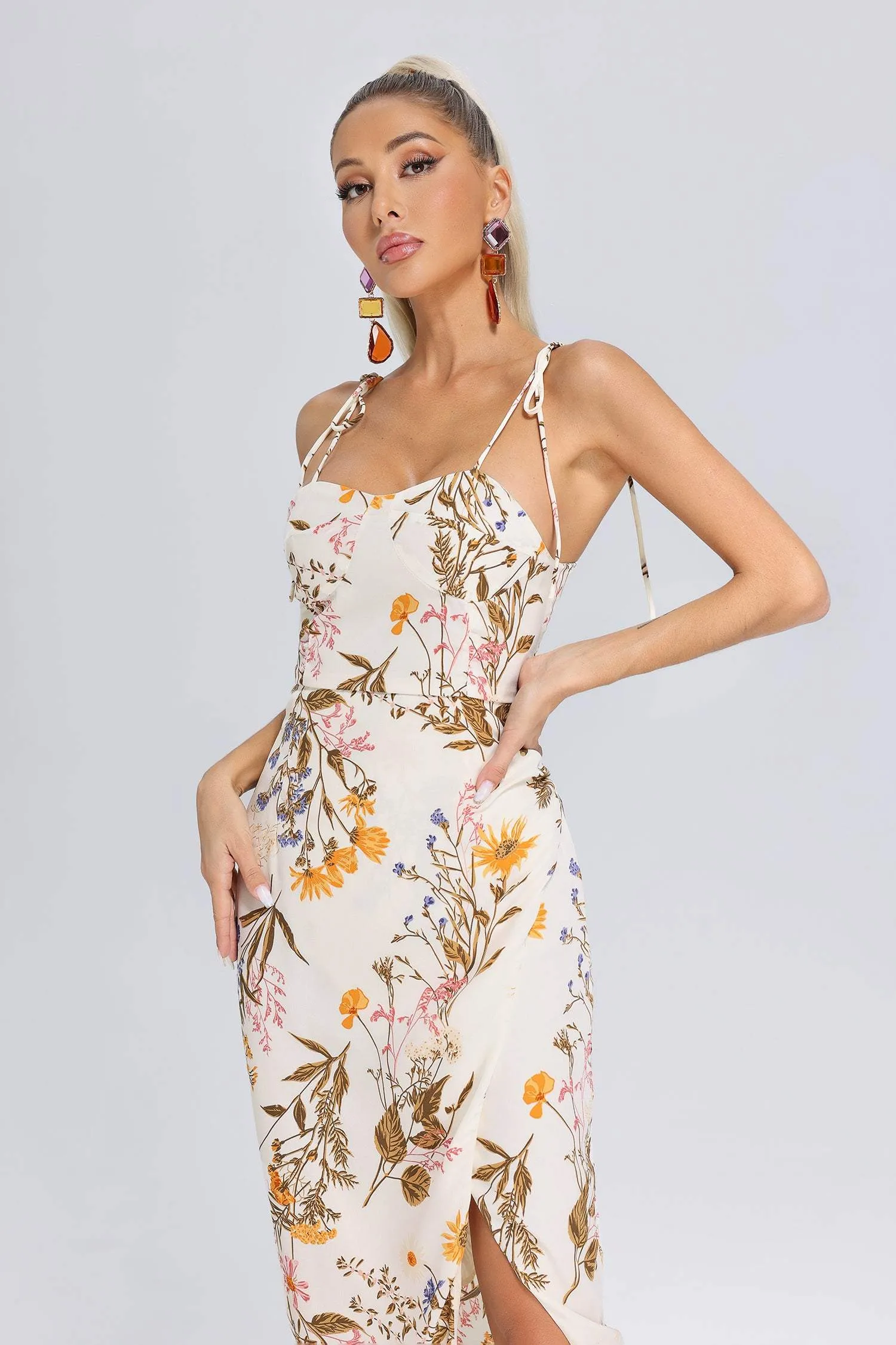 Uabeza Floral Printed Midi Dress, S sold by Bella Barnett product image thumbnail 2