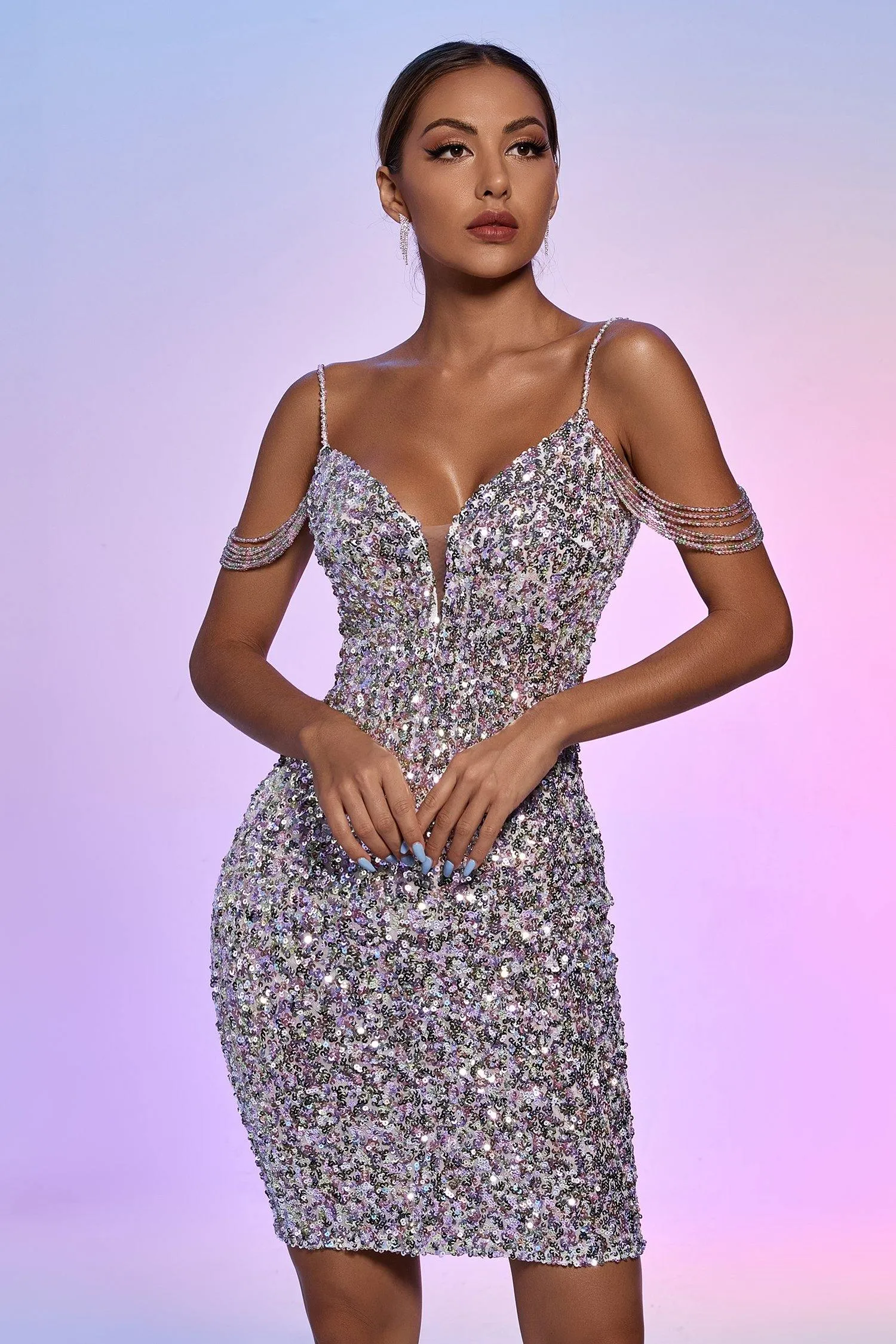 Melica Sequin Mini Dress, XS sold by Bella Barnett