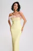 Melissa Strapless Feather Midi Bandage Dress, L sold by Bella Barnett