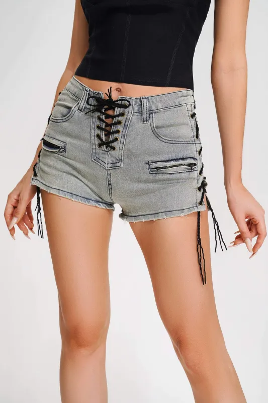 Eilene Denim Shorts, S sold by Bella Barnett