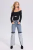 Donata Asymmetric Cutout Knitted Top, S sold by Bella Barnett