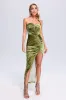 Katrva Ruched Tube Velvet Dress, S sold by Bella Barnett