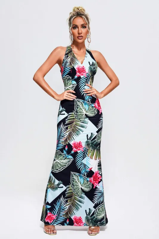 Loretta Printed Maxi Dress, M sold by Bella Barnett