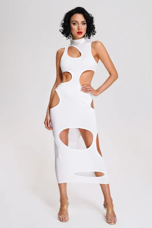 Erily Cutout Midi Dress, M sold by Bella Barnett
