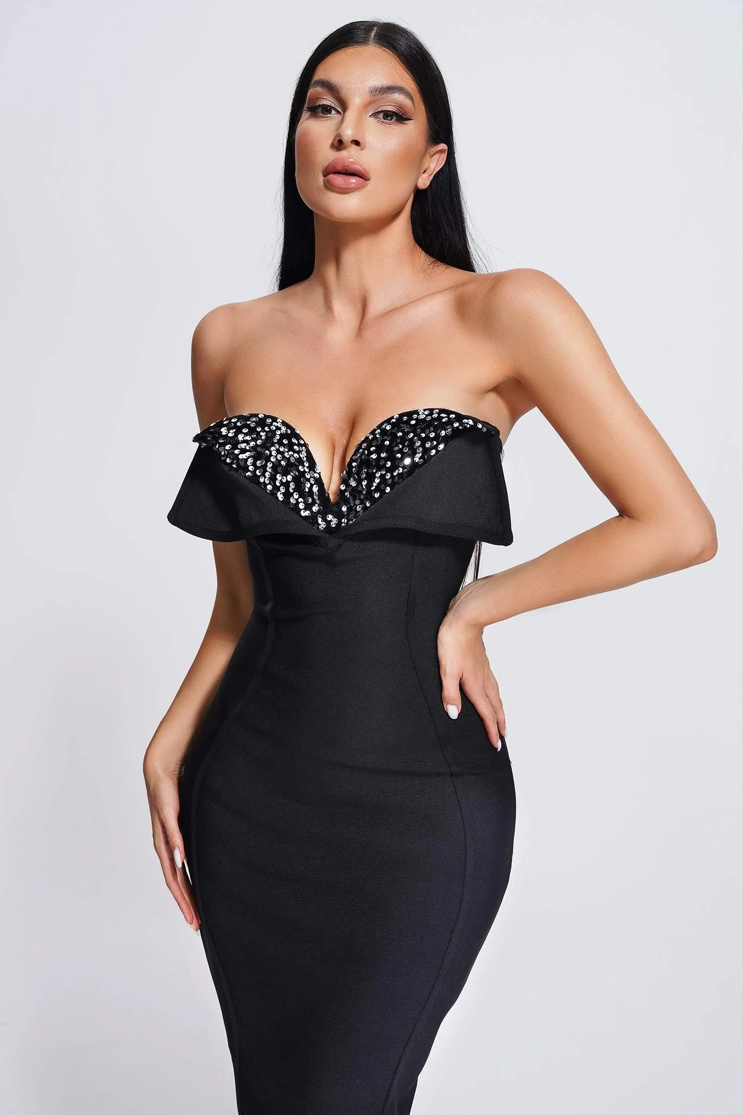 Dakana Sequin Midi Bandage Dress, L sold by Bella Barnett product image thumbnail 2