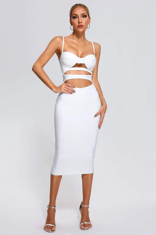 Lorelie Cutout Midi Bandage Dress, L made by Bella Barnett