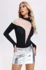 Ada Patchwork Bodysuit, S sold by Bella Barnett