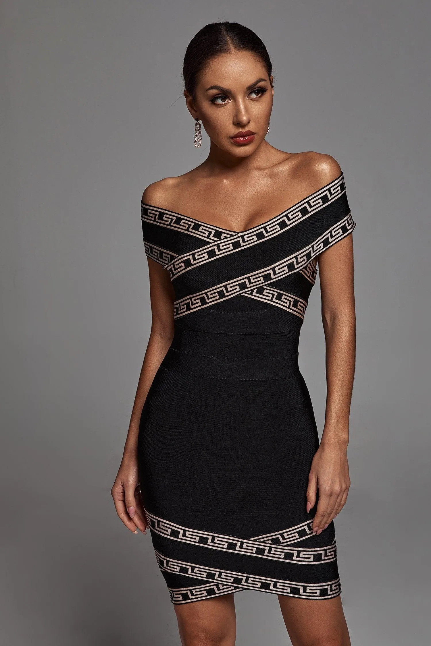 Orianna Off Shoulder Cocktail Dress, L sold by Bella Barnett