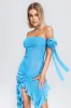 Griselda Ruffle Mesh Midi Dress, M sold by Bella Barnett