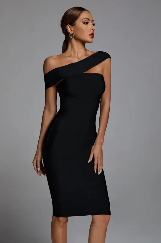 Afare Off Shoulder Cocktail Dress, M sold by Bella Barnett