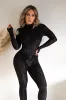 Leopard Turtleneck Jumpsuit with Corset Belt, L sold by Bella Barnett