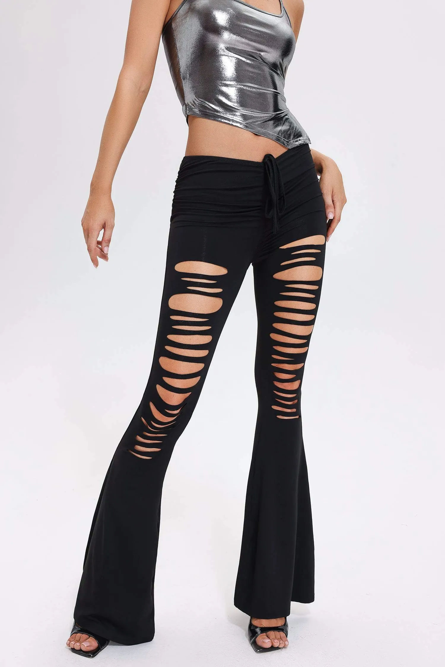 Gail Broken Ripped Pants, S sold by Bella Barnett