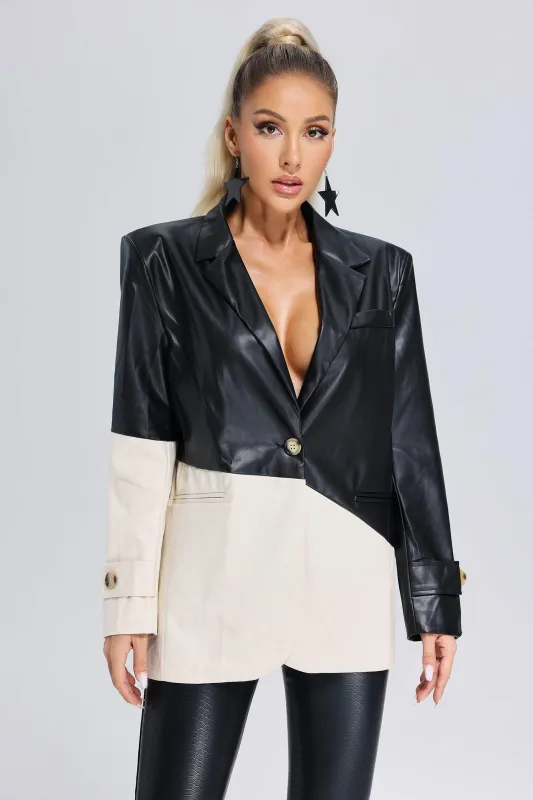 Verze Patchwork Eco-Leather Blazer, L made by Bella Barnett