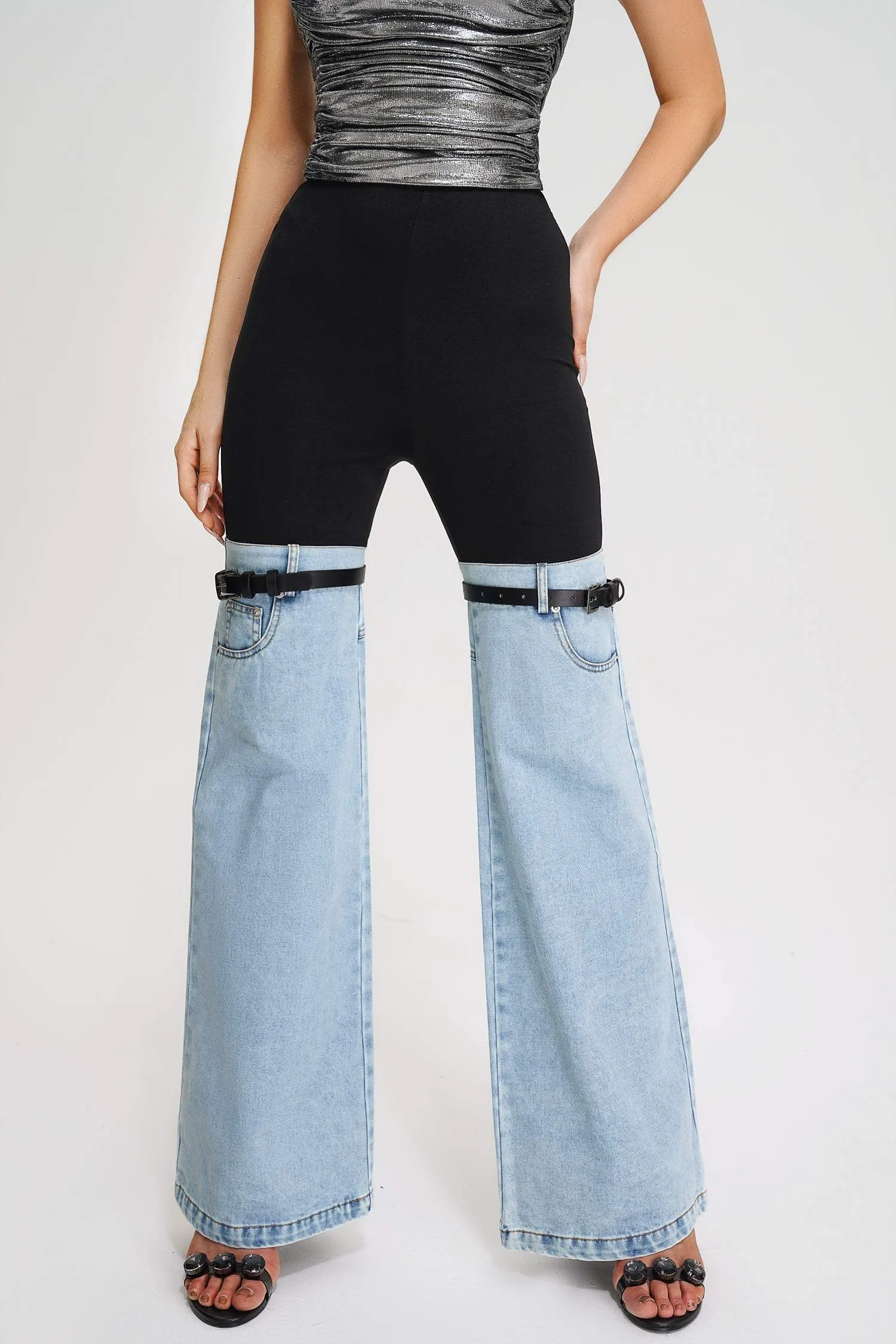 Nimue Patchwork Jeans, L sold by Bella Barnett