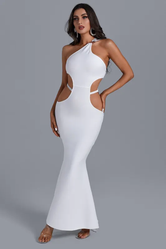 Reece Cutout Maxi Bandage Dress In White, L sold by Bella Barnett