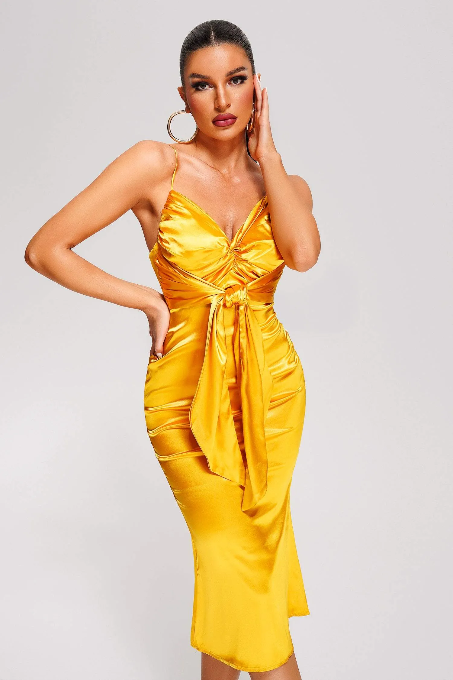 Zico Satin Midi Dress, L sold by Bella Barnett