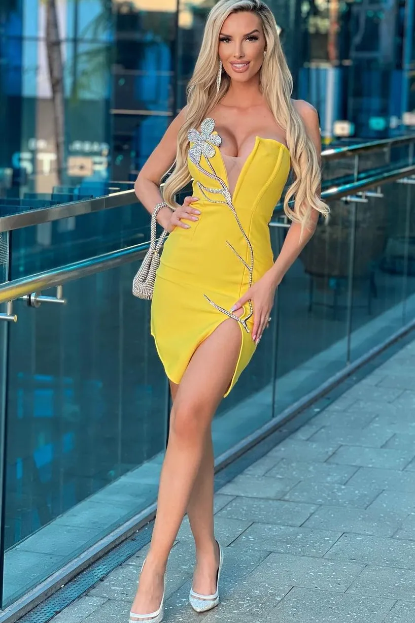 vsuppastar-Bristol Diamonate Mini Bandage Dress, L sold by Bella Barnett