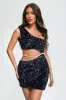 Saloiy One Shoulder Sequin Mini Dress, M sold by Bella Barnett