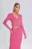 Isabella V-Neck Knitted Set, S sold by Bella Barnett
