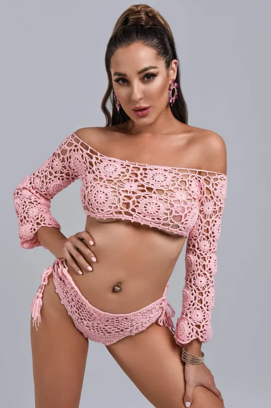 Sammy Crochet Sunsuit Set, M sold by Bella Barnett