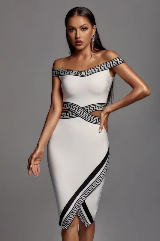 Daria Off Shoulder Bandage Dress, XXL sold by Bella Barnett
