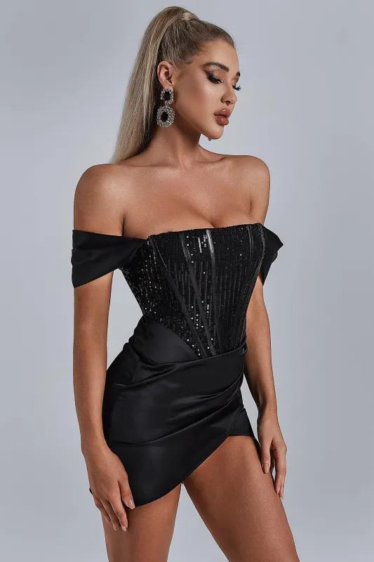 Nadia Off Shoulder Mini Dress, L sold by Bella Barnett