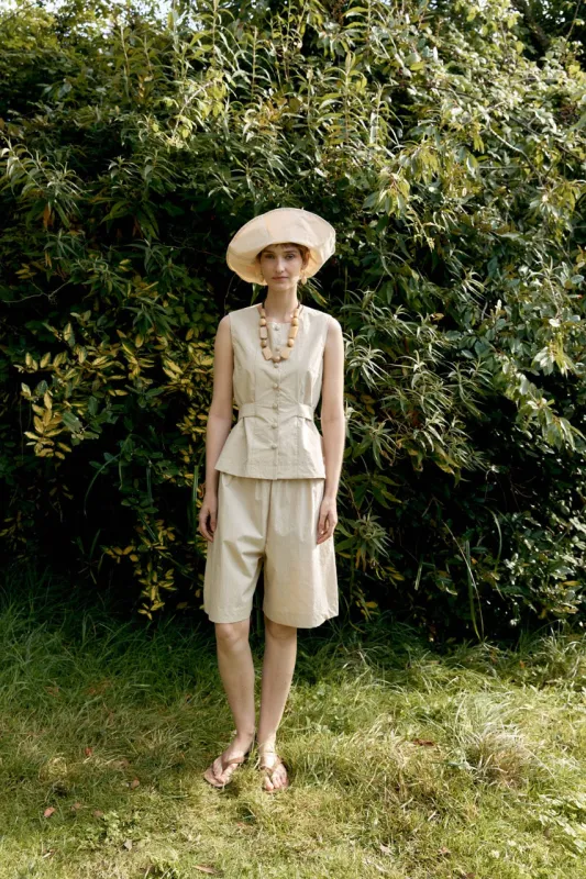 Japanese Typewriter Cotton Flo Waistcoat made by Cawley