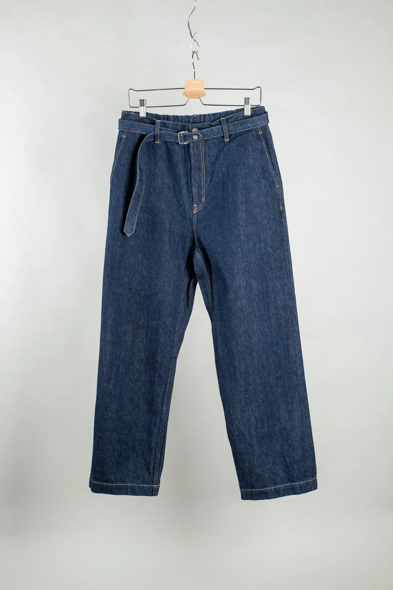 Belted Trouser- Raw Denim sold by grays toronto
