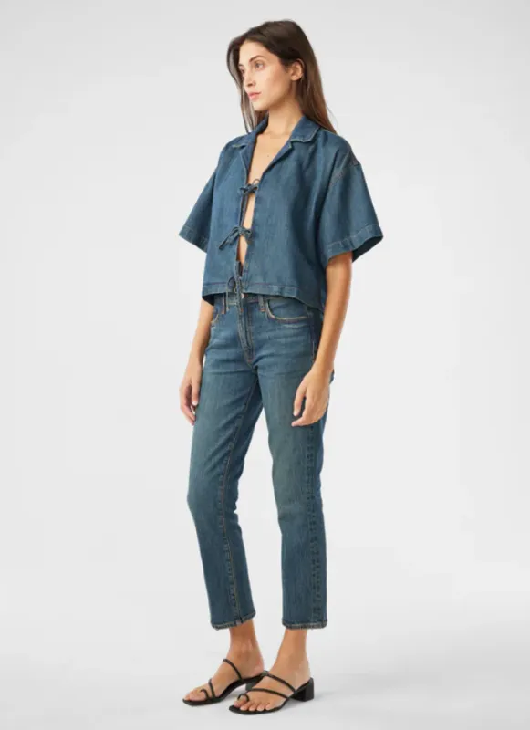 Lottie Cropped Boxy Tie-Shirt sold by grays toronto