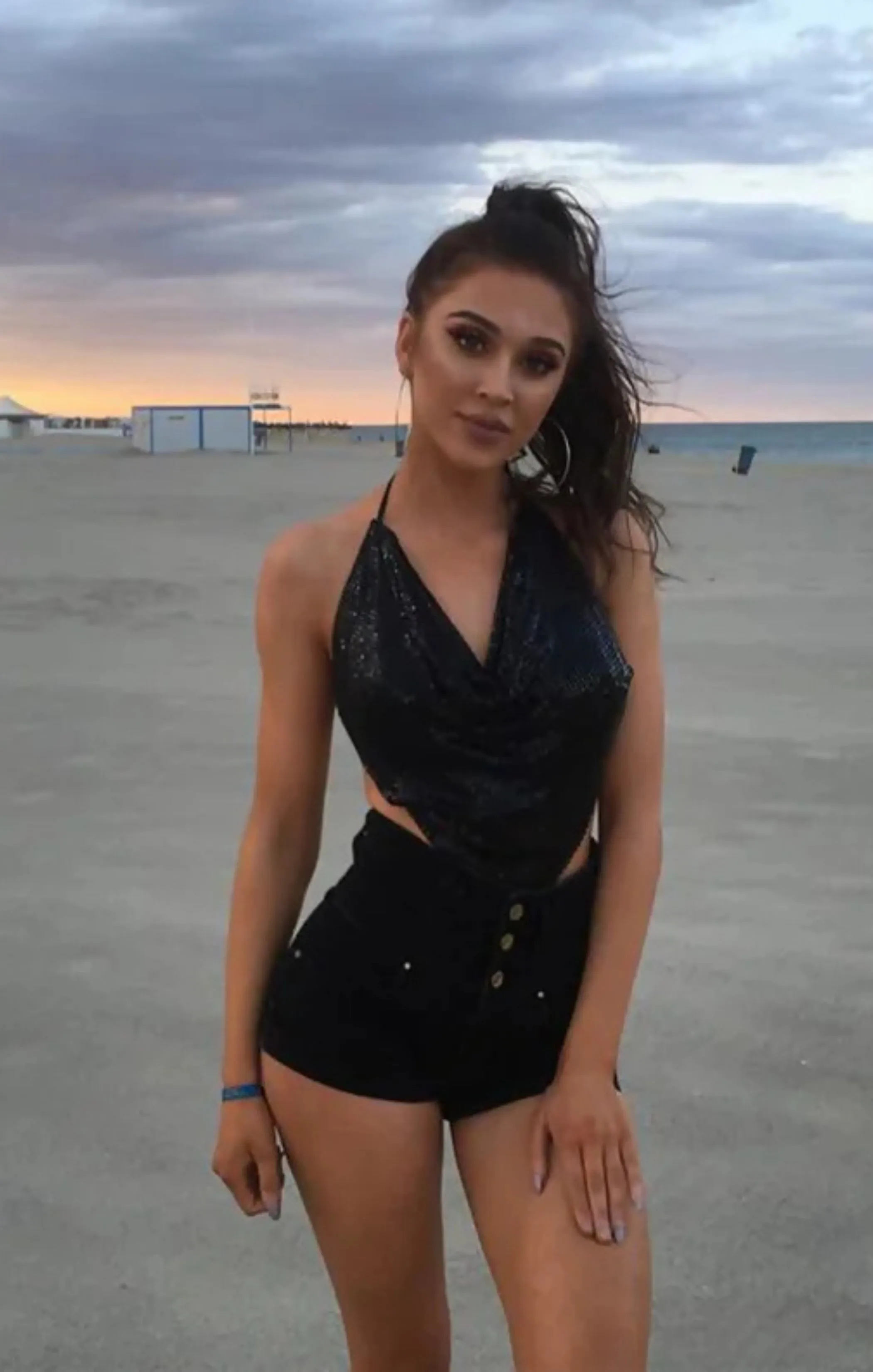 Black Chainmail Halter Neck Top - Lucetta sold by Femme Luxe product image thumbnail 4