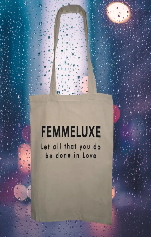 Beige Femmeluxe Cotton Tote Bag - Rona sold by Femme Luxe