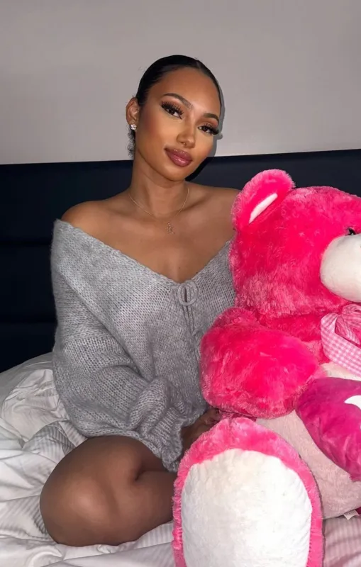 Grey Knitted Cardigan With Tie Front-Arta sold by Femme Luxe