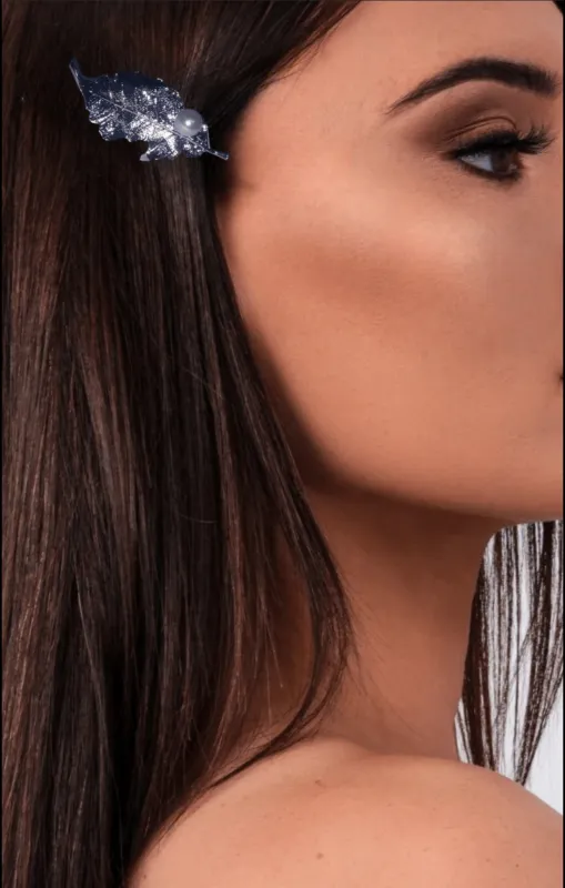 Silver Sparkly Hair Clip - Luli sold by Femme Luxe