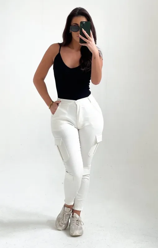 Black Ribbed V Neck Strappy Bodysuit - Megan sold by Femme Luxe