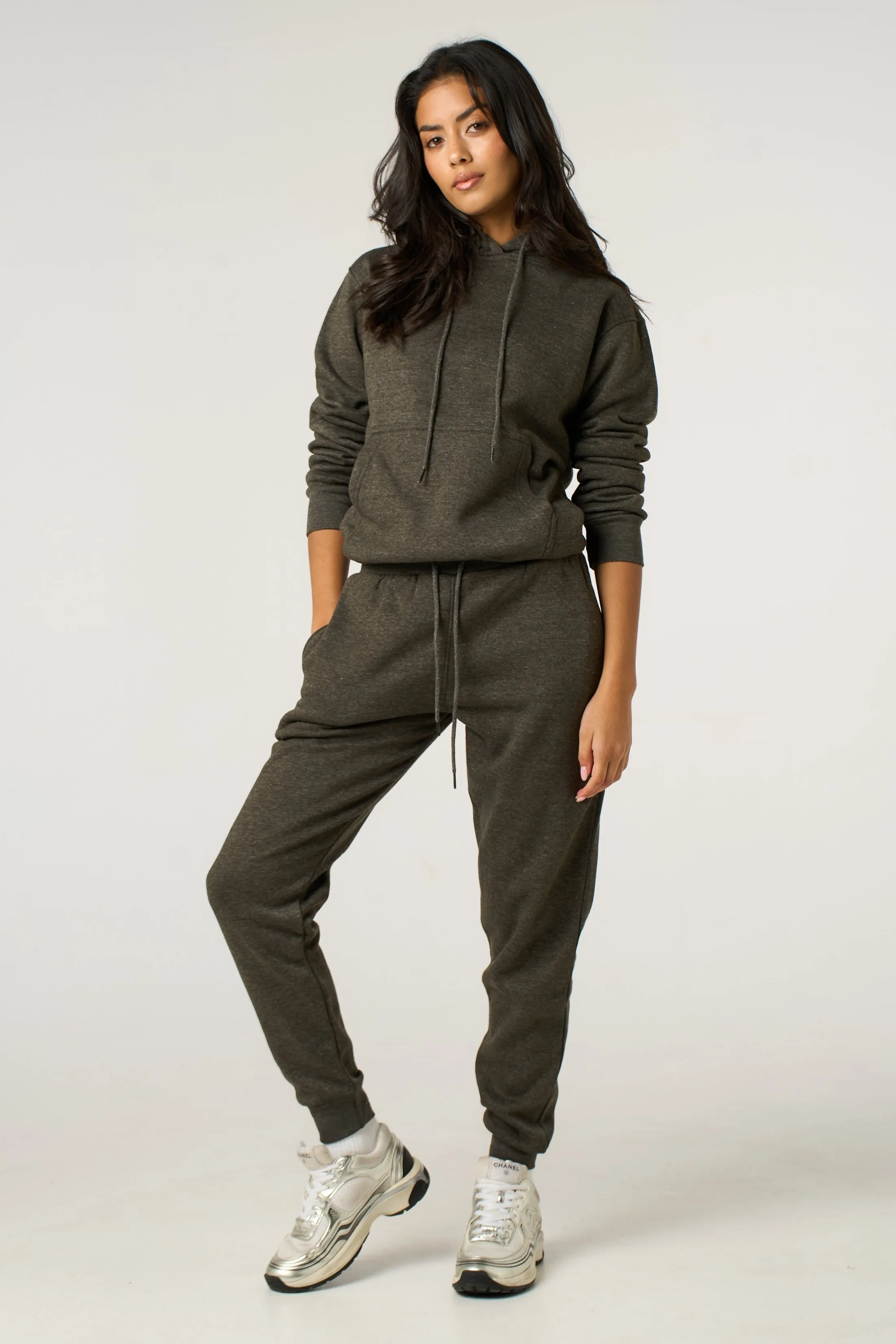 Charcoal Hoodie & Cuffed Joggers Loungewear Set - Bellamy sold by Femme Luxe product image thumbnail 4
