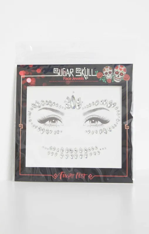 Silver Diamante Halloween Face Gems - Fauna made by Femme Luxe