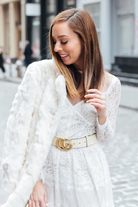 Stone CG Gold Buckle PU Belt - Dallin sold by Femme Luxe