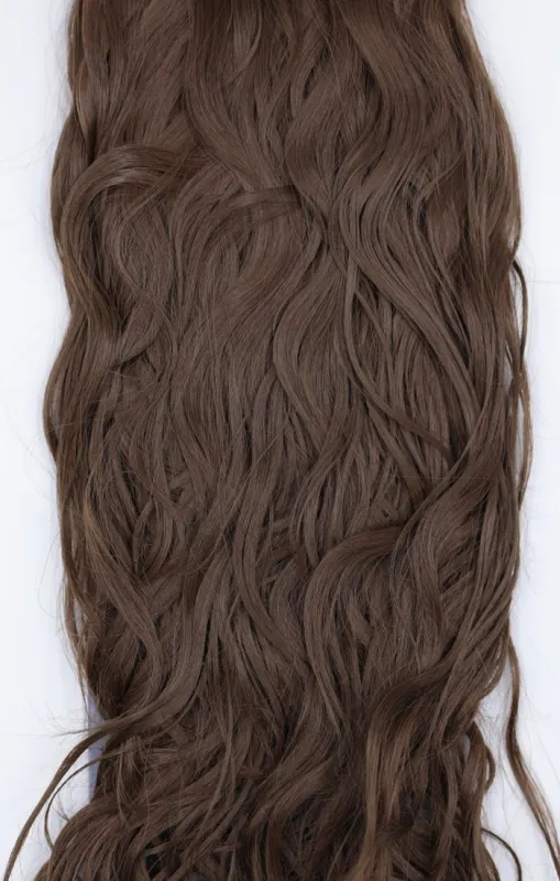 Chestnut Thick 20" Synthetic Clip In Wavy Hair Extensions Set - Loren made by Femme Luxe